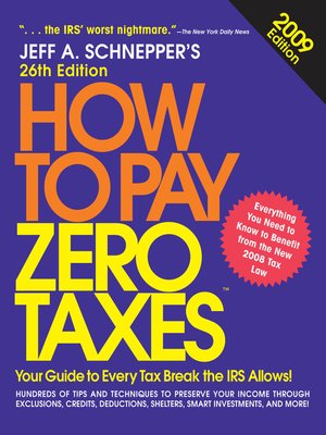 cover image of How to Pay Zero Taxes 2009